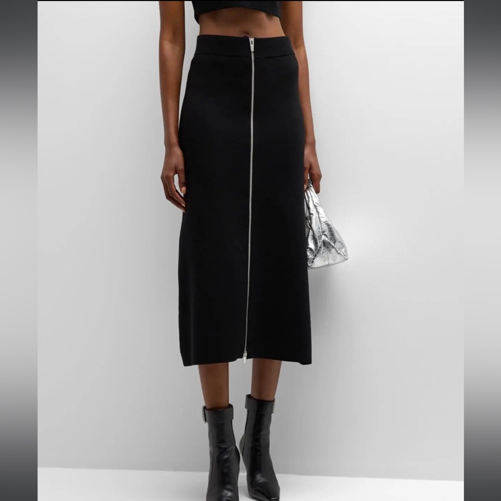 A.L.C. Natalia knit zippered midi skirt, S